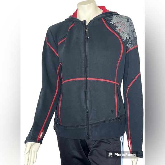 Mountain Hardwear Hooded Zip Up Sweatshirt Sz Large - Picture 1 of 8